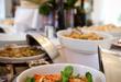 Some of the dishes on the buffet