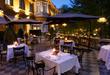 The terrace at night